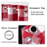 MIULEE Christmas Red And White Buffalo Plaid Curtains for Bedroom, Blackout Window Drapes with Grommets 2 Panels - Miulee